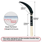 HOUNEN Japanese Harvest Sickle, 5.9-Inch Serrated SK-5 Steel Rice Knife