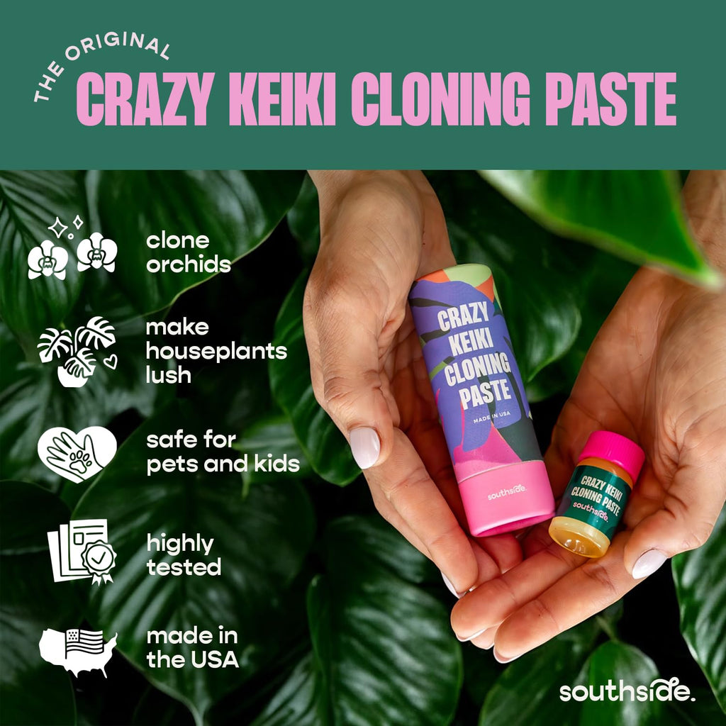 Crazy Keiki Cloning Paste by Southside Plants – Sprout Leaves on Bare Branches with Natural Cytokinin, Hormones & Vitamins – Keiki Paste for Plants and Orchids – 0.25oz