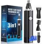 Nose Hair Trimmer for Men, 3-in-1 Rechargeable Nose & Facial Hair Trimmer