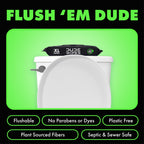 DUDE Wipes Herbal Relief Flushable Wipes - Extra-Large Adult Wet Wipes - 12 Pack (144 Count) - Infused with Soothing Witch Hazel, Geranium Essential Oils, Vitamin E, and Aloe - Septic and Sewer Safe