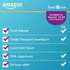 Amazon Basic Care Esomeprazole Magnesium Delayed-Release Capsules 20 mg, Acid Reducer, Treats Frequent Heartburn, Cool Mint Flavor, 24 Hour Heartburn Medicine, 14 Count