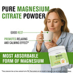 NaturalSlim MagicMag Magnesium Citrate Powder Drink for Relaxation, Stress, Constipation, Better Rest & Digestive Health, Magnesium Supplement for Women and Men, Honey Chamomile 8oz