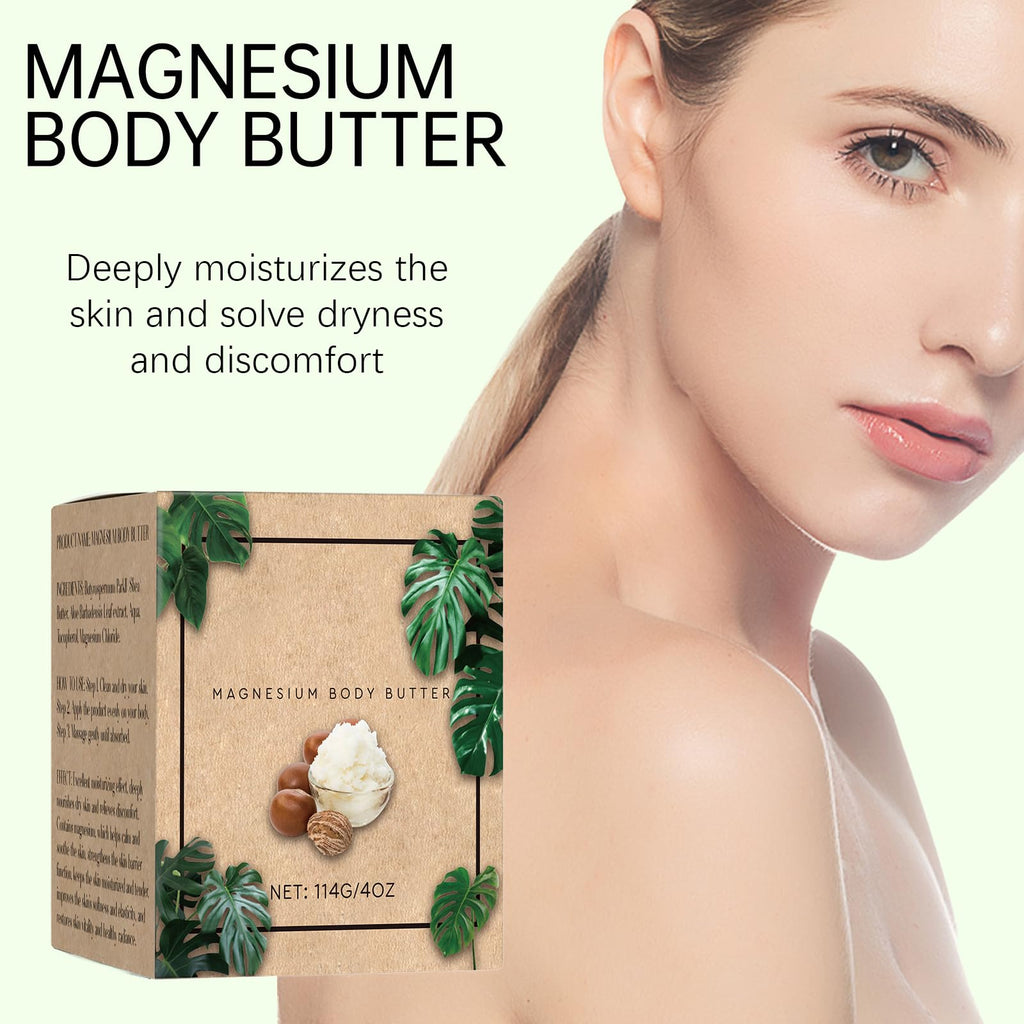 KAVLEE Neuropathy Cream, Magnesium Body Butter,Magnesium Cream for Neuropathy, Deeply Moisturizes Skin, Keep Soft Smooth, Suitable for All Skin Types (114g/1pcs)