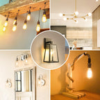 4-Pack Vintage 8W ST64 LED Edison Light Bulbs 100W Equivalent, 1400LM E26 Light Bulbs, 2700K Warm White, Antique Filament LED Bulbs, CRI 90+, Clear Glass, Great Bulb for Home, Bedroom, Non-Dimmable