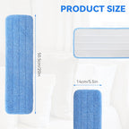 Microfiber Mop Pad for Rubbermaid Commercial 20 Inch Mop Head - 10 Pack Wet & Dry Commercial Cleaning Refills Reusable Mop Refills Fit for Any Microfiber Flat Mop System 18" to 21"