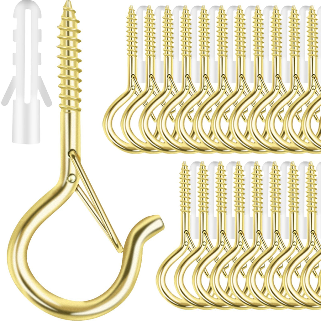 50 PCS Screw Hooks for Outdoor String Lights, Q Hangers String Light Hooks