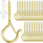 50 PCS Screw Hooks for Outdoor String Lights, Q Hangers String Light Hooks