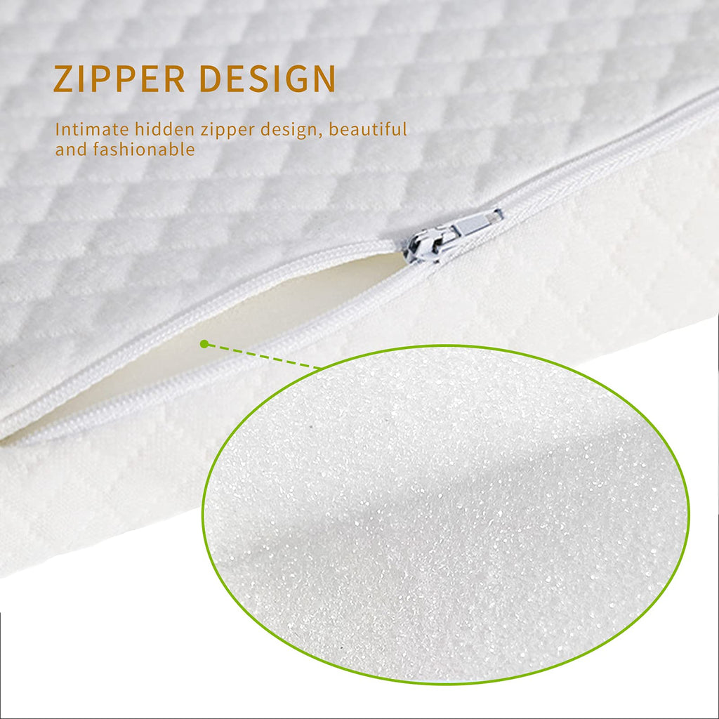 Cobplns Large Adults Pillow Wedge For Acid Reflux,Triangle Foam Wedge Body Support Incline Cushion To Elevate Upper Body,Acid Reflux Wedge Pillow For Sleeping,5" High, 26" Wide,White