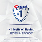 Crest 3D White Teeth Whitening Toothpaste for Adults, 4.6oz, 3 Pack, Stain Remover, Cavity Protection Fluoride Toothpaste, Strengthens Enamel, Faster Whitening, Brightens Teeth, Travel Size