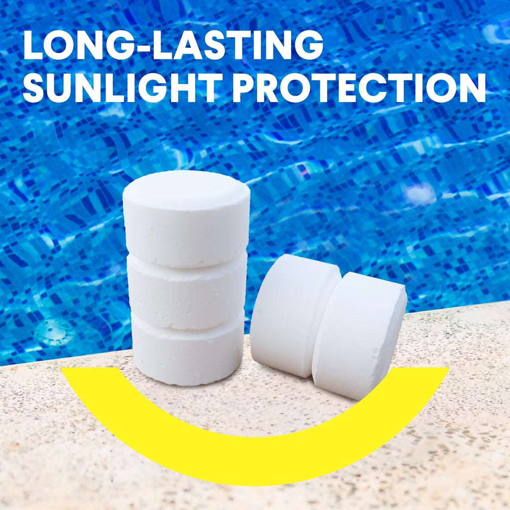 PROFELIZ Stabilized Chlorine Tablets 1 Inch for Swimming Pools,Hot Tub & Spa,Kills Bacteria and Stops Algae,Slow Dissolving,Perfect for Small Pools,1.35 lb
