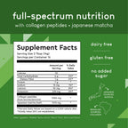 360 Nutrition Matcha Hydrolyzed Collagen Peptides Powder, Japanese Matcha Green Tea for Gut Health, Joint Support, Energy, Hair Skin & Nails, Gluten Free, Keto Friendly, Paleo, Non GMO (8oz (2 Count))