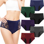 TUXIYA Incontinence Underwear for Women, Leak Proof Underwear for Women Washable & Reusable for Leakage Protective Panties(XL, Pack of 6)
