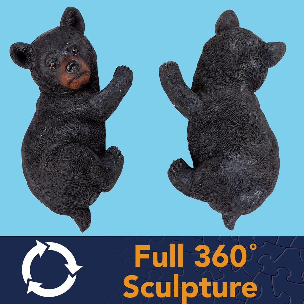 Bits and Pieces – Bear Cub Tree Hugger - Yard Decorations - Adorable Tree Sculpture - Outdoor Decoration - Garden Peeker Yard Art - 13-3/4" x 8"