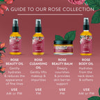 Badger Rose Beauty Balm, 100% Organic Nourishing Treatment For Face, Neck & Hands w/Pure Rose Essential Oil, Intensive Long Lasting Face Moisturizer for Women & Men, 1 oz Glass Jar