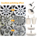 Tworider 6 pcs Buffing Wheel for Drill,Buffing Pad Polishing Wheel Kits,Wheel Shaped Polishing Tool for Metal Aluminum,Stainless Steel,Chrome,Jewelry,Wood,Plastic,Ceramic,Glass,etc