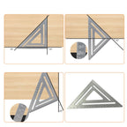 12 Inch Aluminum Rafter Square - Double-Sided Engraved Scales, Precision Carpentry Tool for Woodworking, Roof Pitch & Angle Marking