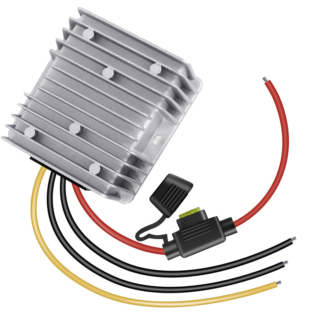 dkplnt 20A 240W 12v Golf Cart 48V 36V to 12V Converter Voltage Regulator Reducer Transformer with Fuse