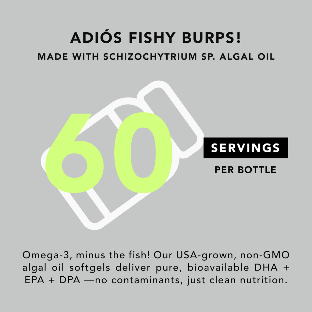 AMANDEAN Vegan Omega 3 Supplement. Premium Fish Oil Alternative. Algae DHA & EPA. Carrageenan Free Softgels. Algal Essential Fatty Acids. Plant Based Heart, Brain, Eye, Skin, Immune Support. (60ct)