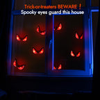 WBao Halloween Decorations Outdoor Flashing Spooky Halloween Eyes Lights, Realistic Glowing Eyes with 3 Light Modes & Timer, Waterproof Battery Operated Eyes for Windows, Trees, Graveyard Decor, 5Pack