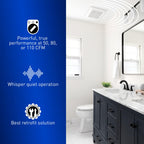 Panasonic WhisperFit Retrofit Ceiling Mount Bathroom Exhaust Fan, 50-80-110 CFM, FV-0511VF1