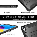 Soke Case for iPad (A16) 11th Generation 11-inch 2025, iPad 10th Generation 10.9-inch 2022, with Built-in Screen Protector and Kickstand, Rugged Full Body Protective Cover - Black