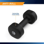 Marcy Neoprene Dumbbell, Single Piece, 10-lb, Midnight Black