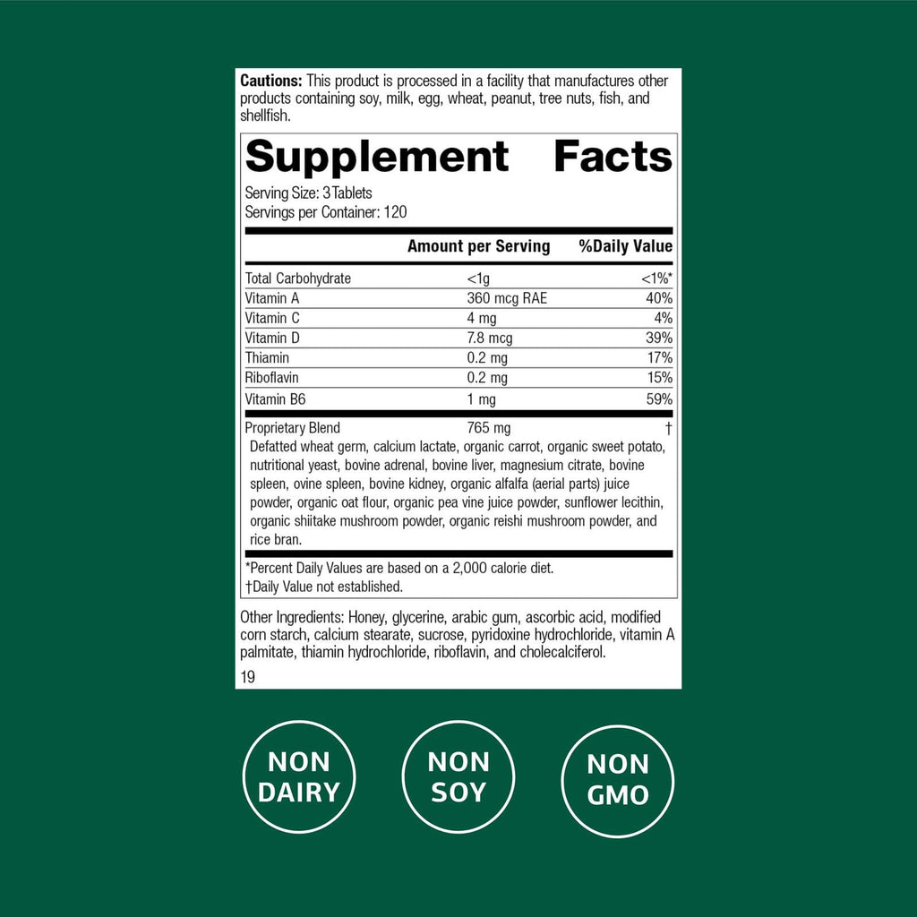 Standard Process Catalyn General Well-Being Dietary Supplement - Non-Dairy & Non-Soy - Daily Vitamins & Nutrients - 360 Tablets