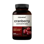 NatureBell Cranberry Concentrate - 240 Capsules - Organic Cranberry Concentrate with Acerola Cherry - Urinary Tract & Prostate Support* - Vegetarian