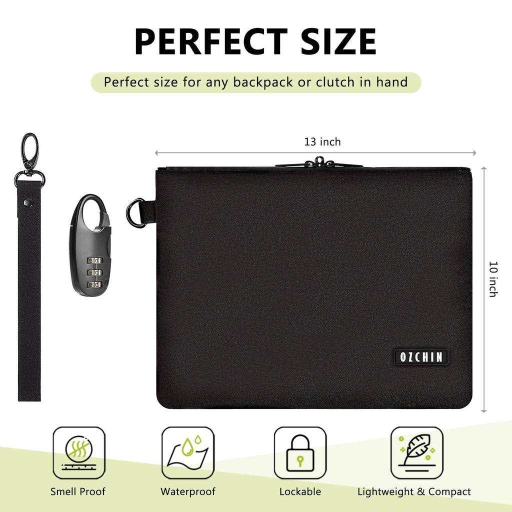 OZCHIN Smell Proof Bag Travel Storage Case Activated Charcoal Pouches Durable Odorless Medicine Organizer
