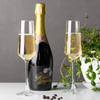 PARACITY Champagne Glasses Set of 2: Clear Glass Champagne Flutes, 8.5 oz