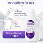 Nukisa 2.5L Floor Cleaning Solution Compatible with Roborock/Eufy/iRobot/Ecovacs/Dreame/Shark, Fragrance Deodorization, Deep Cleans for Multiple Hard Floors (2.5 Liter, 【Lavender】)