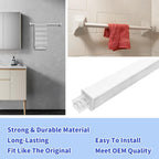 24-Inch Adjustable Towel Bar Replacement Rod Spring End Wall Mount Replacement Towel Bar for Bathroom and Kitchen Towel Storage