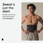 Sports Research Sweet Sweat Waist Trimmer (Core Series) - Premium Sweat Enhancing Fitness Band for Women & Men - Adjustable Fit �� Latex-Free Neoprene - Matte Black, Medium