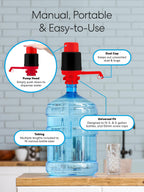 Brio Universal Manual Drinking Water Pump (Red/Black)
