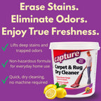 Capture Carpet & Rug Dry Cleaner: Carpet Deodorizer & Freshener Powder - Pet Odor Eliminator - Spot & Stain Remover - Fresh Natural Scent - Carpet Cleaner Powder - Dry Rug Powder Cleaner (2.5 lb)