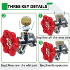 PILISPARK Anti-Siphon Industrial-control-valves Repair Kit， ASSE 1019-A Vacuum Breaker Check Valve Replacement Kits with Decorative Cover, Plastic Body,Plunger and O-Ring,2 Pack