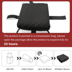 Rollator Walker Seat Cushion 12x12x3.5 Inch Support Pad with Breathable Mesh Cover, Adjustable Straps for Secure Fit(Black)