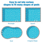 Outvita Solar Pool Cover, 8 Mil Blue Heavy Duty Rectangle Solar Blanket Heaters for Above-Ground and In-Ground Pools(9' x 18')