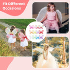 Homaisson 12 Pcs Butterfly Fairy Wings, Sparkle Princess Wings Set, Colorful Costume Accessories for Parties, Glitter Costume Wings with Elastic Straps & Shimmering Patterns, Birthday Party Favors