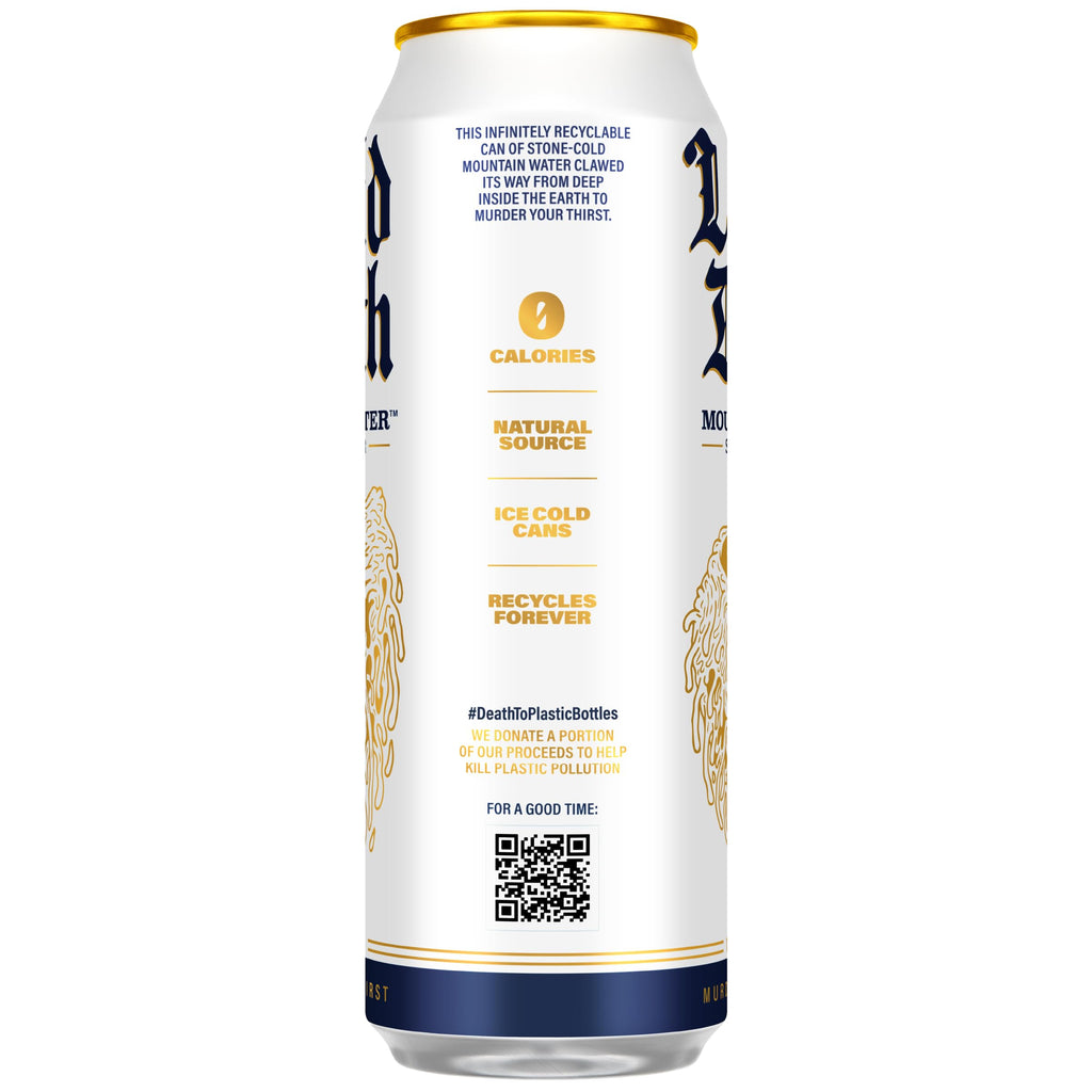 Liquid Death Still Mountain Water, Real Mountain Source, Ice-Cold Cans, Infinitely Recyclable, King Size 19.2 Fl Oz (Pack of 12)