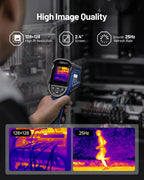 TOPDON TC004 Mini Thermal Imaging Camera, 240 x 240 TISR Resolution, 15-Hour Battery Life, 128 x 128 IR Resolution, 25Hz Handheld Infrared Camera with High/Low Temp Alerts, Auto Shutdown- Blue