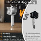 2.0 Upgrade A1/A1 Mini Hotend 0.4mm Stainless Steel Nozzle Fast Speed&High Temp Integrated Structure Hot End Replacement with Silicone Cover Compatible with Bambu Lab A1/A1 Mini 3D Printers-2PCS