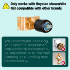 Heyalan Shower Faucet Set with Valve, Bathroom Rainfall Shower System, Wall Mount Single Handle Shower Trim Kit, Rainfall Fixed Shower Head, 8 Inch Square Shower Head, Matte Black