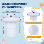 ODJSY Pool Chlorine Floater,7.5" Diameter Floatation Device can accommodate 3" Tablet Chemical Dispenser,Applicable to Swimming Pools, Spas, Hot Tubs (White Bear)
