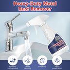 enterlent Heavy Duty Rust Removal for Metal,Multipurpose Rust Remover Spray,Stainless Steel Rust Remover Cleaner,Powerful Steel Rust Removal,Rust Converter for Various Metals Furniture