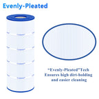 Cryspool® 08055 Filter Compatible with C1200, CX1200RE, Clearwater II 125, PA120, C-8412, FC-1293, 817-0125N, 120 Sq. Ft Pool Filter Cartridge, 2 Pack