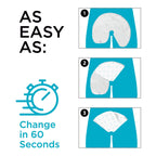 QuickChange Men's Incontinence Wrap, Maximum Absorbency Catheter Alternative for Males with Reduced Mobility | 17 Ounce Capacity, Adjustable Size, 50-Count