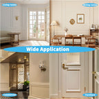 Art3d Pre-Cut Wall Molding Set of 6 pcs, Ready-to-Assemble Wainscoting Panels for Interior Wall Décor Living Room Bedroom Accent Wall - Installed with Glue, 3 Top 3 Bottom, Walnut