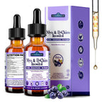 2 Pack Myo-Inositol & D-Chiro Inositol Supplement For Women Drops, Ideal 40:1 Ratio w. Organic Chaste Tree Berry, Ceylon Cinnamon Support Hormonal Balance & Ovarian, Cycle Regulation, Mood, Nerve