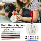 MYPAWLETS Dog Cat Pawprints Keepsake Kit,Make 3 Clay Paw Print Ornaments